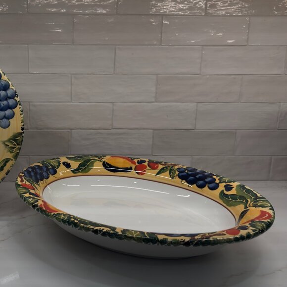 Italian Dansk Fall Harvest Serving Bowl & Platter - Picture 3 of 3